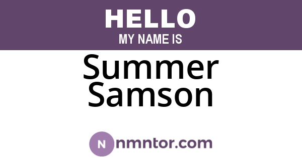 Summer Samson