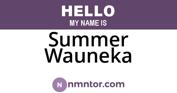 Summer Wauneka