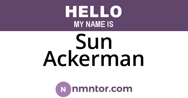 Sun Ackerman