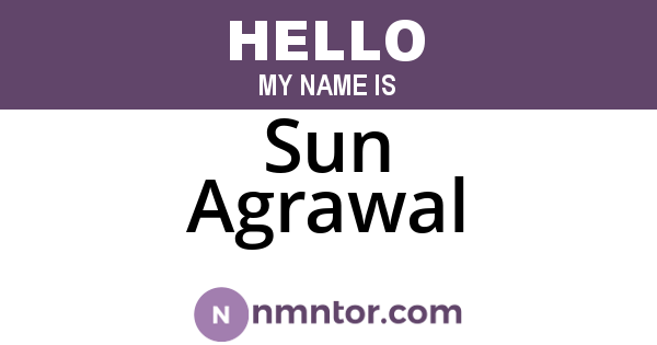 Sun Agrawal