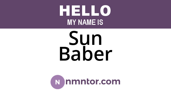 Sun Baber