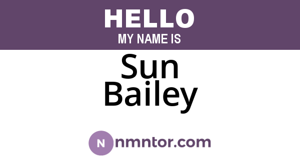 Sun Bailey