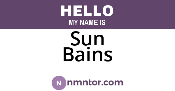 Sun Bains
