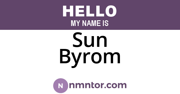 Sun Byrom