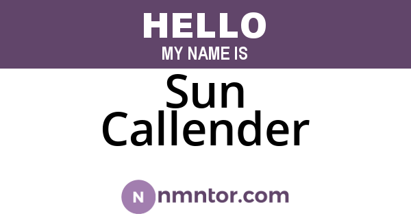 Sun Callender