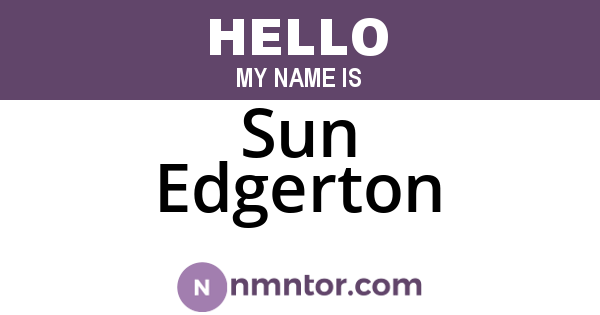 Sun Edgerton