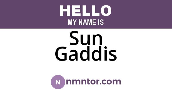 Sun Gaddis