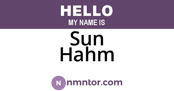 Sun Hahm