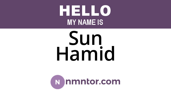 Sun Hamid