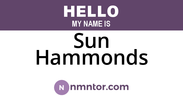 Sun Hammonds