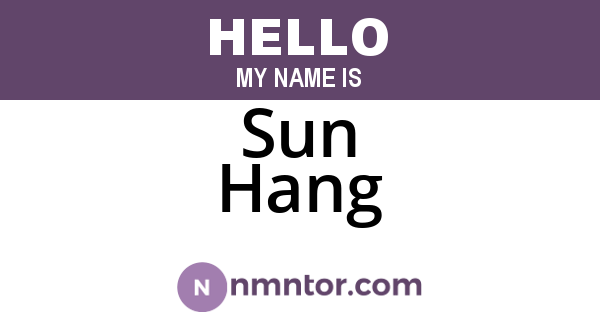 Sun Hang