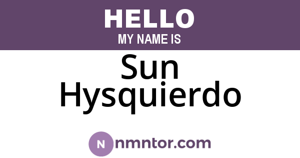 Sun Hysquierdo