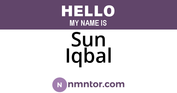 Sun Iqbal
