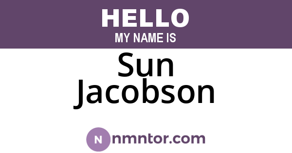 Sun Jacobson