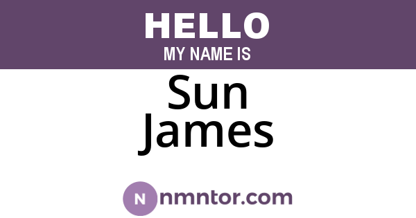Sun James