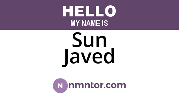 Sun Javed