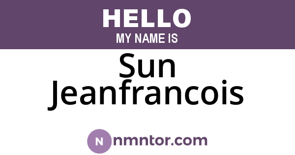 Sun Jeanfrancois