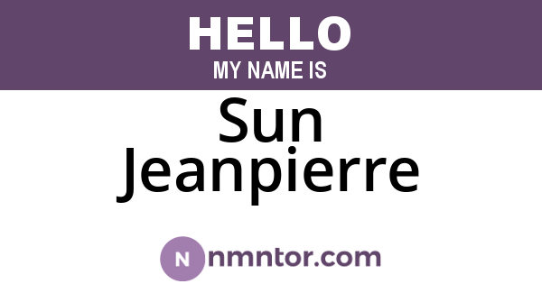 Sun Jeanpierre