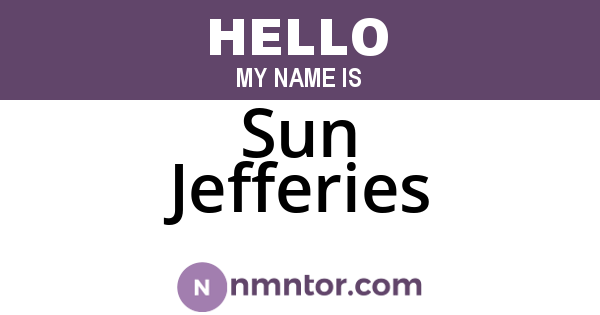 Sun Jefferies