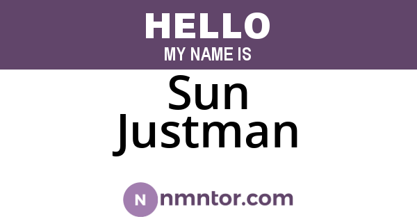 Sun Justman