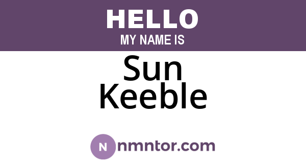 Sun Keeble