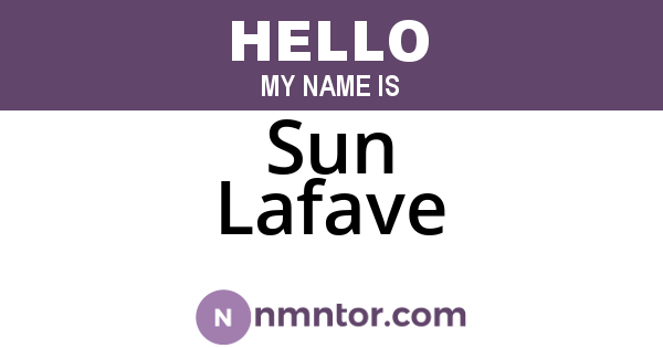 Sun Lafave