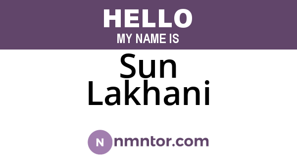 Sun Lakhani