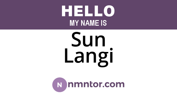 Sun Langi