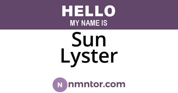 Sun Lyster