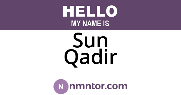 Sun Qadir