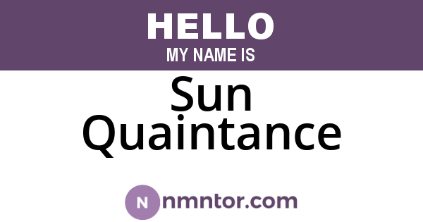 Sun Quaintance