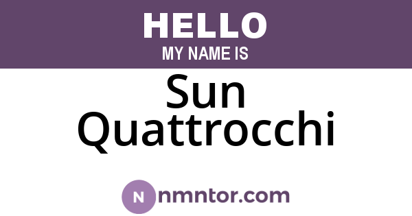 Sun Quattrocchi