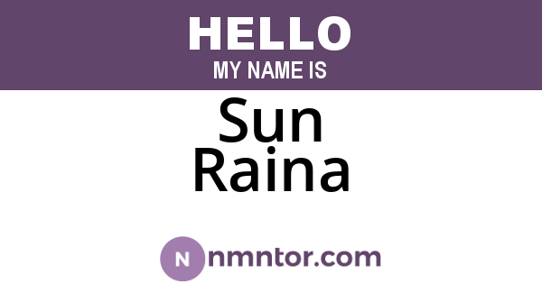Sun Raina
