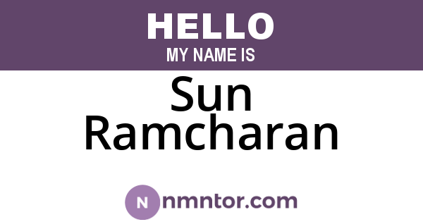 Sun Ramcharan