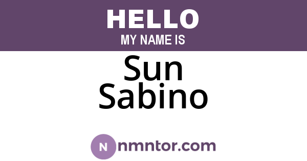 Sun Sabino