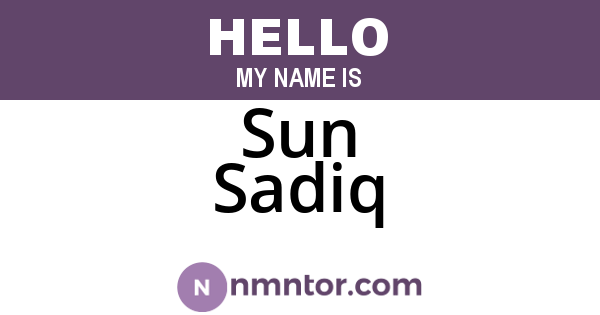 Sun Sadiq
