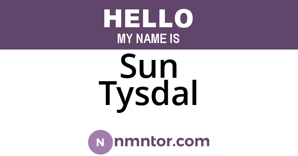 Sun Tysdal