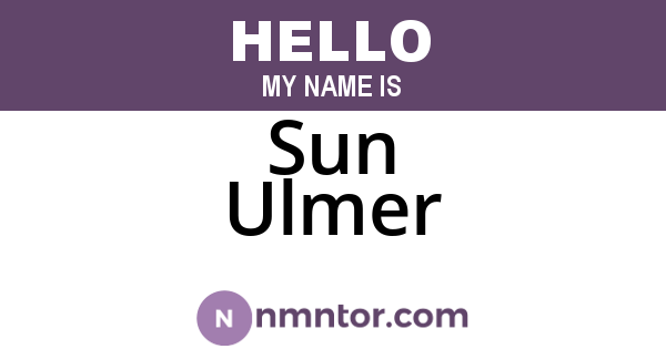 Sun Ulmer