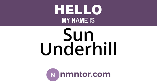 Sun Underhill