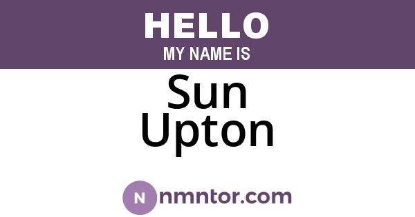 Sun Upton