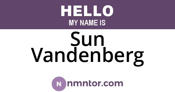 Sun Vandenberg