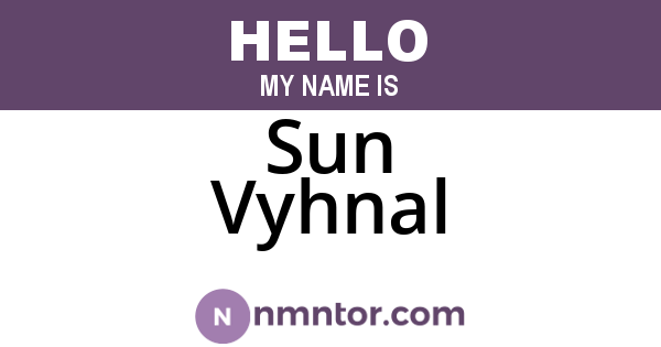 Sun Vyhnal