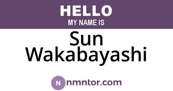 Sun Wakabayashi