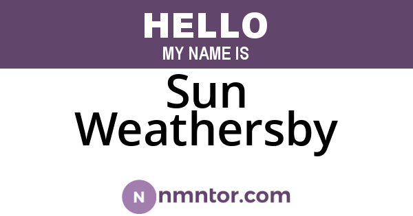 Sun Weathersby