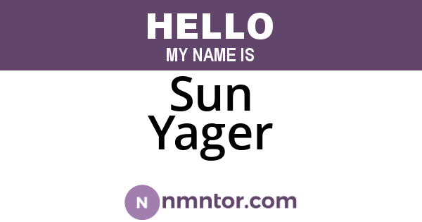 Sun Yager