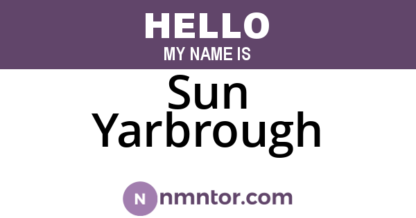 Sun Yarbrough
