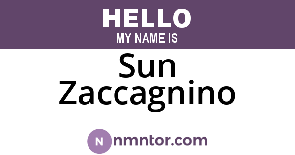 Sun Zaccagnino
