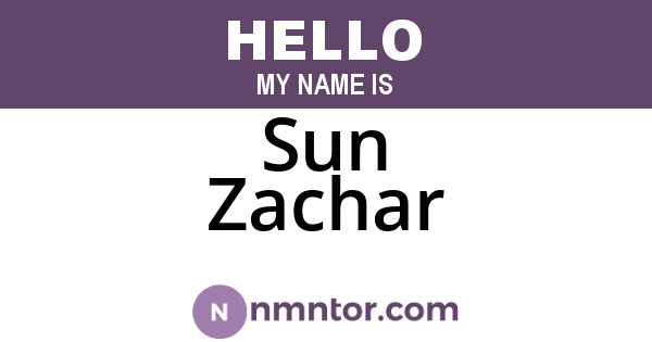 Sun Zachar