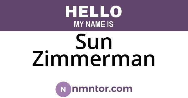 Sun Zimmerman