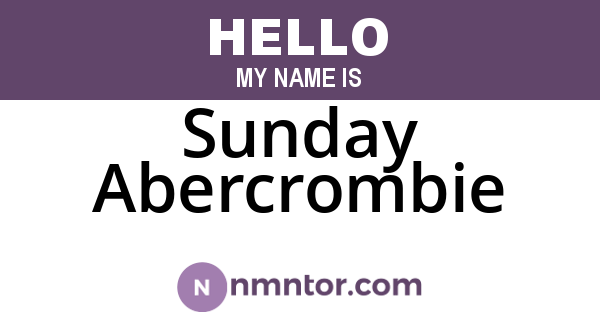 Sunday Abercrombie